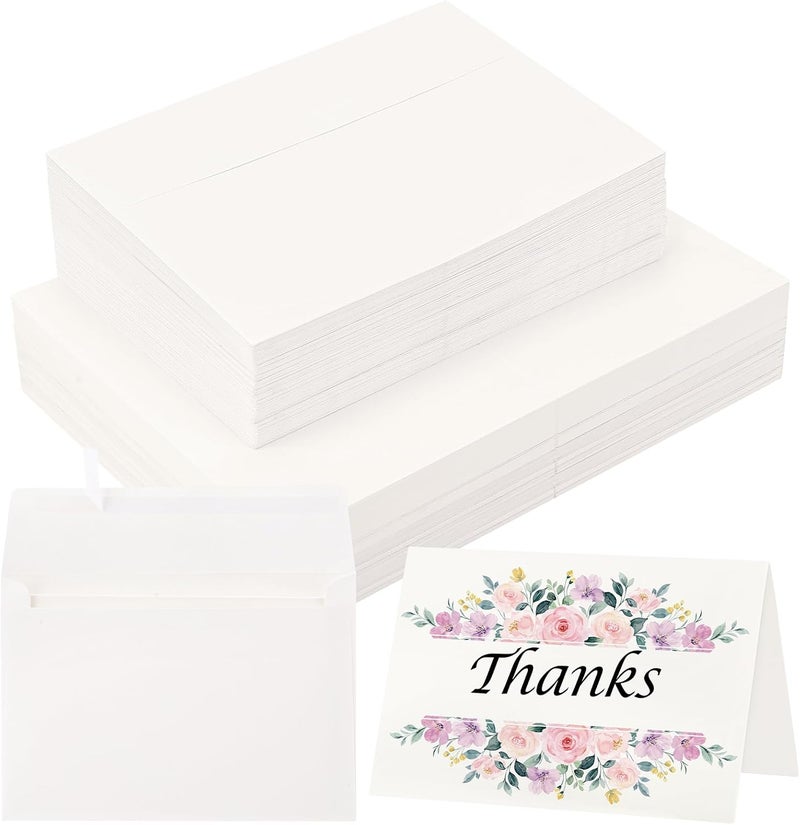 ProSuites 15 Sets Blank Watercolor Cards with Envelopes 4 x 6 in Cotton Watercolor Paper Cards 140lb/300GSM Foldable Watercolor Postcards with Envelopes for Greeting Cards Birthday Wedding Invitations - Image 1